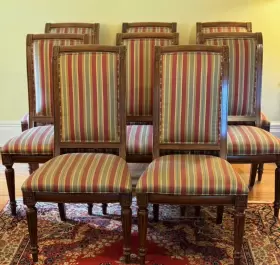 307-201 Ethan Allen Set Of 8 Townhouse Addison Dining Side Chairs Ea Style