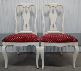 37-6400 Ethan Allen #37-6400 Maison Inch Fredericks Splatback Dining Side Chairs - Item #656