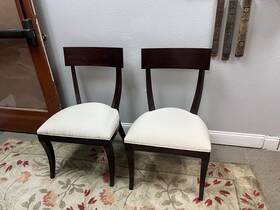 Ethan Allen 39-6300-a Set Of Six Klismos Dining Room Chairs