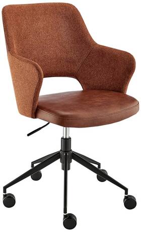 Euro Style 30394-dkbrn Darcie Dark Brown Adjustable Swivel Office Chair