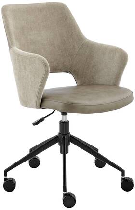 Euro Style 30395-lttpe Darcie Light Taupe Adjustable Swivel Office Chair