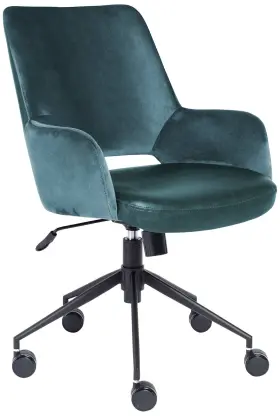 30492blu Euro Style Desi Blue Fabric Adjustable Tilt Office Chair