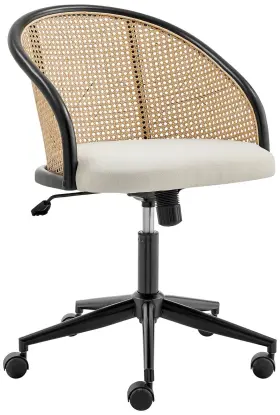 39178-bg Euro Style Dagmar Beige Adjustable Swivel Office Chair