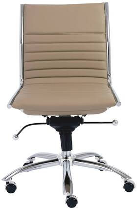 Euro Style 50006-tpe Dirk Taupe Armless Adjustable Swivel Office Chair