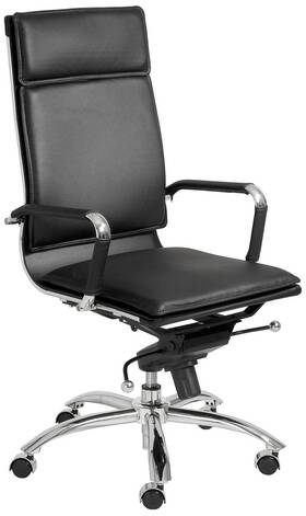 Euro Style 50010-blu Gunar Pro Black High Back Adjustable Swivel Office Chair