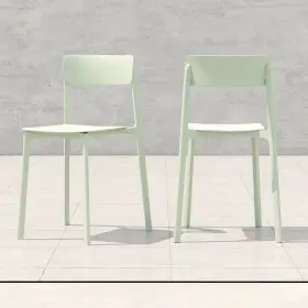 80074-mnt Euro Style Tibo Mint Stackable Indoor/outdoor Side Chairs Set Of 2