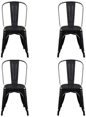 94210mtblk Euro Style Corsair Black Metal Stacking Side Chairs Set Of 4