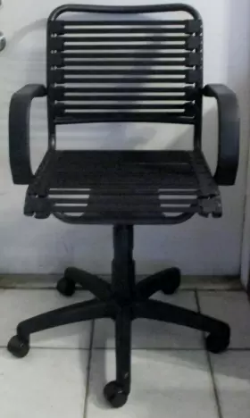 02572blk Euro Style Inc. Bungee Flat Mid Back Office Chair Black
