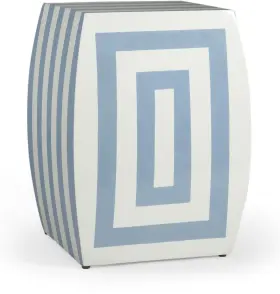 380019 Eurolux Home Stool Backless Antique White Hand-painted Painted