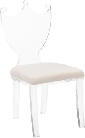 384808 Eurolux Home Elegant Acrylic Regency Hall Chair For Modern Decor