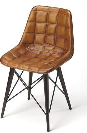 Eurolux Home 5380344 Mid-century Modern Brown Leather Chair By Butler