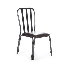 Eurolux Home 616524268910 Side Chair Rik Oyster Gray Chocolate Brown
