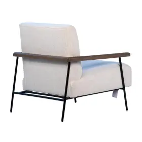 Dt-10537 Eurolux Home Occasional Chair Drake Off-white Black Metal Frame Mindi Cotton Blend