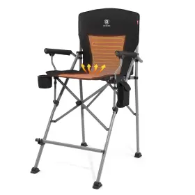 Ever Advanced 198168335765 Heated Camping Chair Tall Directors 31 Inch With Footrest 300lbs
