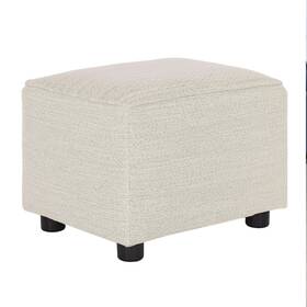 Evolur B09c6nhklp Holland Upholstered Ottoman Thunder Foot Rest Stool Nursing Moms