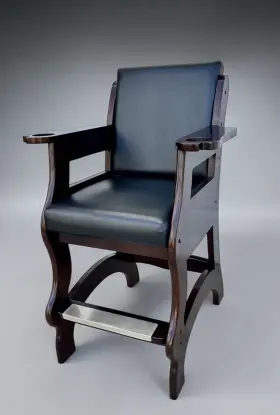 39481 Exact Wood Manufacturing Co. Ltd. Elite Spectator Chair By Legacy Billiards Walnut Finish Solid Heavy