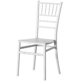 Fabulaxe Qi004661.wt Modern White Stackable Chiavari Dining Chair Seating For Events And