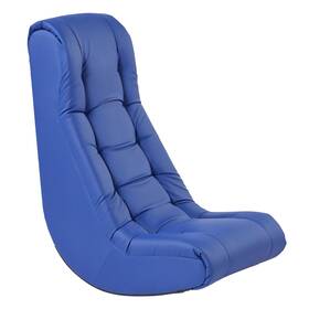 Factory Direct Partners 10488-bl Soft Tufted Floor Rocker - Cushioned Ground Chair For Kids Teens And Adults -
