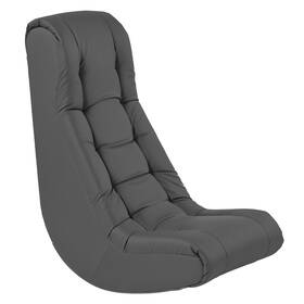 Factory Direct Partners 10488-dg Fdp Tufted Floor Rocker For Kids Teens And Adults Comfortable Ergonomic Chair