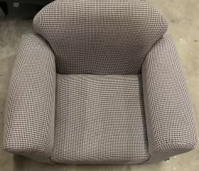 Cr19 Fantasy Furniture Roundy Chair Brown Ghingham