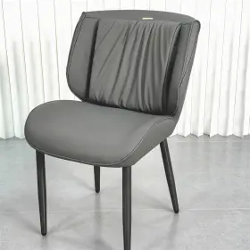 0de20235018 Fativo 2x Leather Dining Chair Wide Backrest Armless Kitchen Apartment Restaurant