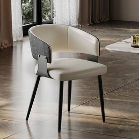 Fativo Gdjg4387h4j87734 Luxury Dining Chairs Kitchen Lounge Padded Premium Leather Upholstered Wide Seat