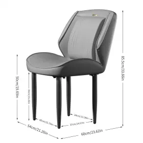 Ncijv9ab3 Fativo 2pcs Dining Chair Upholstered Pu Leather Wide Back Armless Kitchen Dinner