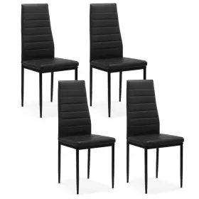 Fch-4pro1 Fch Set Of 4 Dining Chairs With High Back Modern Leather Kitchen Chair Room