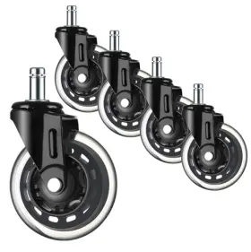 Wh001 Fengdz Office Chair Wheels Replacement Rubber Universal Fit 3 Inch Casters