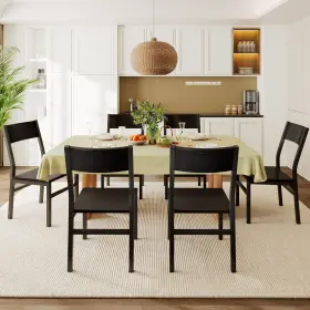 Feonase 894962382672 Dining Chairs Set Of 6 Modern Kitchen With Ergonomic Backrest Mdf Bo
