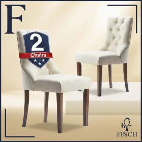Finch 887909097924 Elmhurst Modern Button-tufted Dining Chair Elegant High Back Upholster