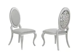First Of A Kind 723326921285 Arabella Velvet Dining Chairs Set 2 Upholstered Living Room Grey