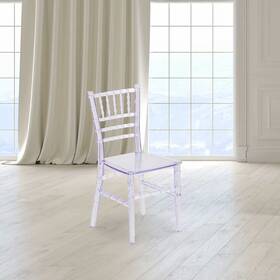 Flash Furniture 10-le-l-7k-cl-gg Kids Crystal Transparent Chiavari Chair Pk10