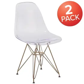 2-fh-130-cpc1-gg Flash Furniture Clear And Gold Metal Eiffel Chair Set Of 2