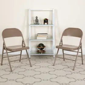 2-hf3-mc-309as-bge-gg Flash Furniture Beige Metal Folding Chair Pk2