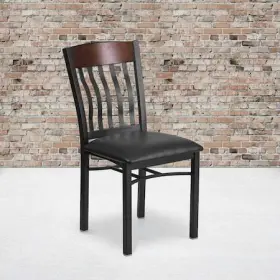 2-xu-dg-60618-wal-blkv-gg Flash Furniture Bk/nat Vert Chair-black Seat