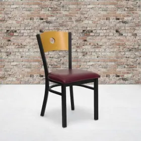 2-xu-dg-6f2b-cir-burv-gg Flash Furniture Bk/nat Circle Chair-burg Seat Pk2