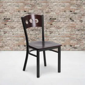2-xu-dg-6y2b-wal-mtl-gg Flash Furniture Bk/wal 3 Circ Chair-wood Seat Pk2