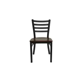 24xudg694bmaw Flash Furniture Wood Ladder Back Metal Restaurant Chair Mahogany 24/pack