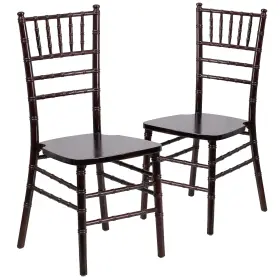 2xswalnut Flash Furniture Hercules Series Wood Chiavari Chair Walnut 2 Pack