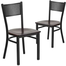 2xudg615grdwalw Flash Furniture Hercules Series Traditional Metal/wood Restaurant Dining Chair