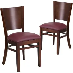 2xudgw094wabgv Flash Furniture Lacey Series Traditional Vinyl And Wood Solid Back Restaurant