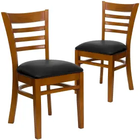 2xuw05chybkv Flash Furniture Hercules Traditional Vinyl And Wood Ladder Back Restaurant Dining