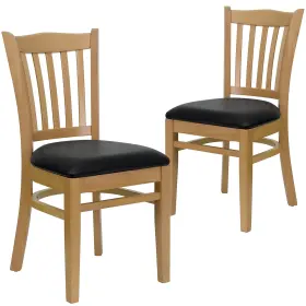 2xuw08natbkv Flash Furniture Hercules Traditional Vinyl And Wood Slat Back Restaurant Dining