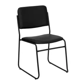 30xu8700blkbv30 Flash Furniture Vinyl Stacking Chairs With Sled Base Black 30/pack