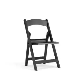 Flash Furniture 313052336332 Hercules Series 1000 Lb. Capacity Black Resin Folding Chair With Vinyl Pad
