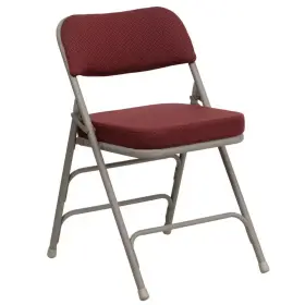 Flash Furniture 313097714706 Hercules Series Premium Curved Triple Braced And Double Hinged Burgundy Fabric Uph