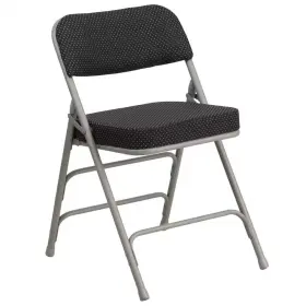 Flash Furniture 313106324322 Hercules Series Premium Curved Triple Braced And Double Hinged Black Pin-dot Fabri