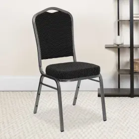 4-fd-c01-silvervein-s076-gg Flash Furniture Black Fabric Banquet Chair Pk4