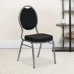 4-fd-c04-silvervein-s076-gg Flash Furniture Black Fabric Banquet Chair Pk4